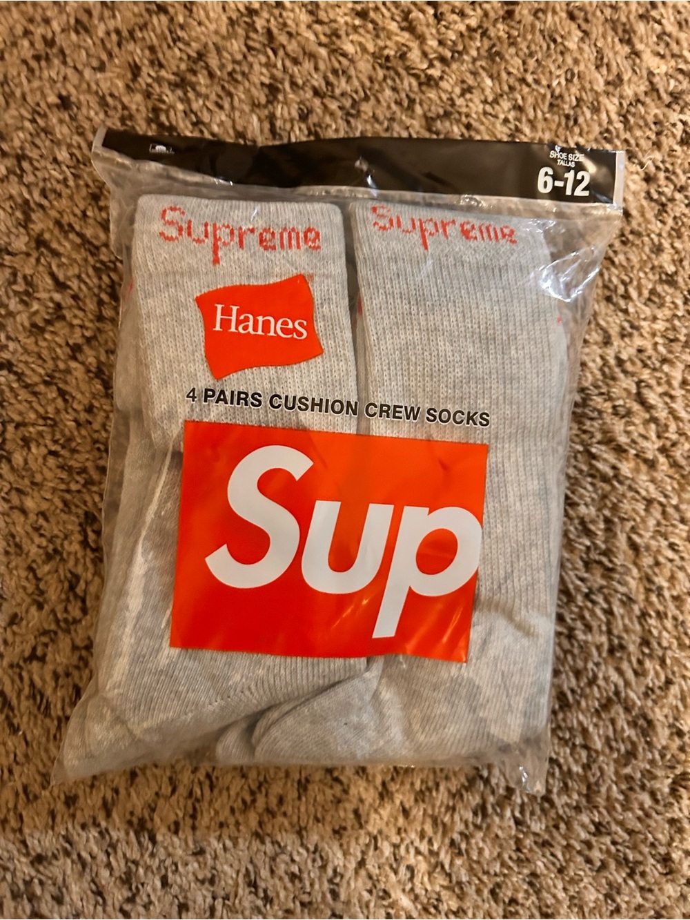 Gray Supreme Socks - 4 Pairs